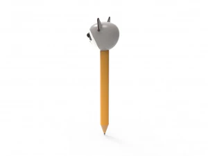 Pencil ratel school supplies v001 3D Model