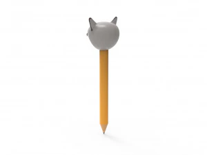 Pencil ratel school supplies v001 3D Model