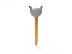 Pencil ratel school supplies v001 3D Model