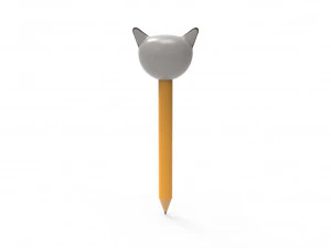 Pencil ratel school supplies v001 3D Model