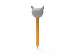 Pencil ratel school supplies v001 3D Model