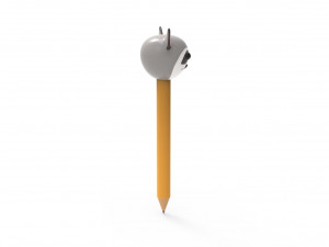Pencil ratel school supplies v001 3D Model