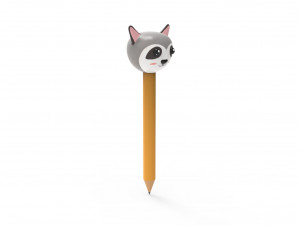 Pencil ratel school supplies v001 3D Model