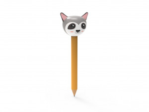 Pencil ratel school supplies v001 3D Model
