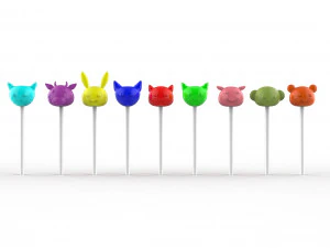 Sweet Lollipops collection v001 3D Model