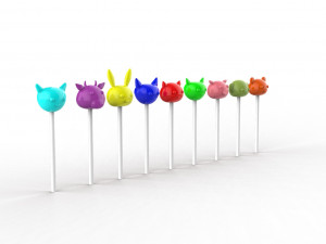 Sweet Lollipops collection v001 3D Модель