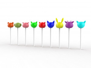 Sweet Lollipops collection v001 3D Модель