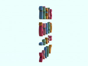 Cartoon Number v001 Modelo 3D