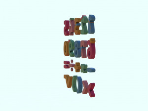 Cartoon Number v001 Modelo 3D