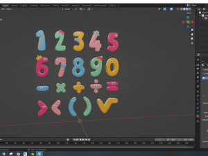 Cartoon Number v001 Modelo 3D