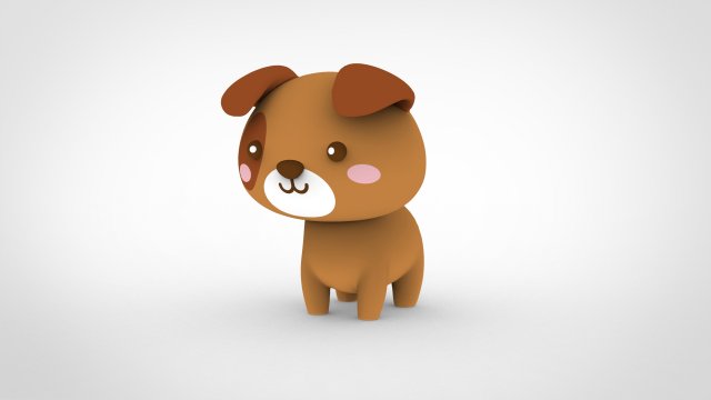Cartoon Bear v001 3D Model .c4d .max .obj .3ds .fbx .stl .blend 