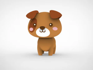 Urso de desenho animado v001 Modelo 3D