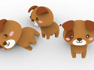 Urso de desenho animado v001 Modelo 3D