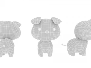 Urso de desenho animado v001 Modelo 3D