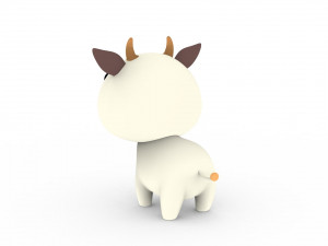 Cartoon Cow v001 3D-Modell