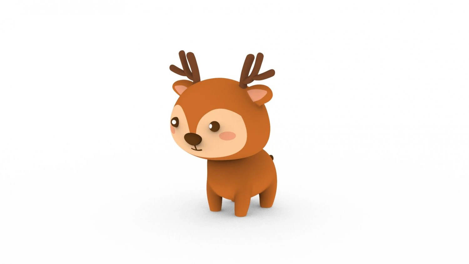 Cartoon Deer v001 3D Model .c4d .max .obj .3ds .fbx .stl .blend 