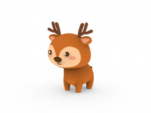 Cartoon Deer v001 Modelo 3D