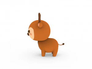 Cartoon Deer v001 3D Model