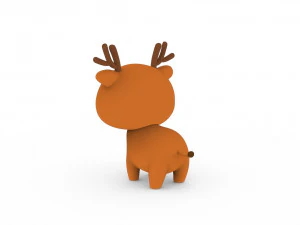 Cartoon Deer v001 3D Model