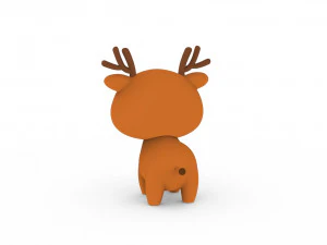 Cartoon Deer v001 3D Model