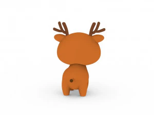 Cartoon Deer v001 3D Model