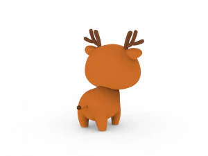 Cartoon Deer v001 3D Model