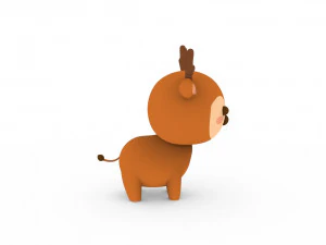 Cartoon Deer v001 3D Model