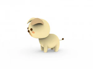 Cartoon Dog v001 3D Model
