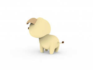 Cartoon Dog v001 Modèle 3D