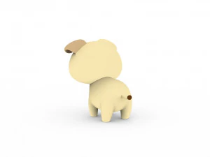 Cartoon Dog v001 3D Model