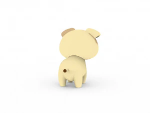 Cartoon Dog v001 3D Model