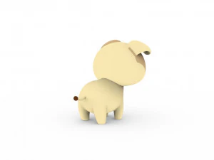 Cartoon Dog v001 3D Model
