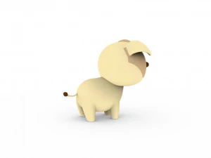 Cartoon Dog v001 3D Model