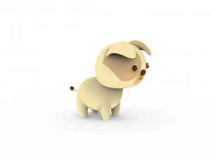 Cartoon Dog v001 3D Model