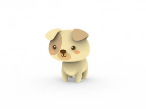 Cartoon Dog v001 3D Model