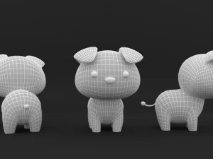 Cartoon Dog v001 3D Model