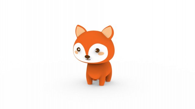 Cartoon Fox v001 Modelo 3D .c4d .max .obj .3ds .fbx .stl .blend 