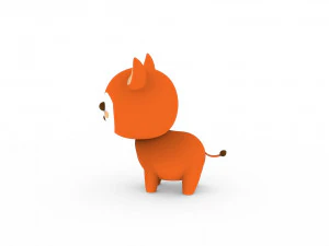 Cartoon Fox v001 3D Model