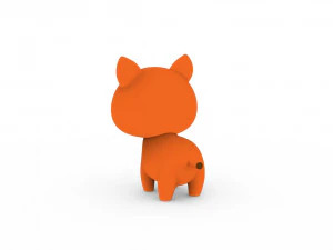 Cartoon Fox v001 3D Model