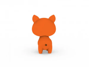 Cartoon Fox v001 3D Model