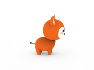 Cartoon Fox v001 Modelo 3D