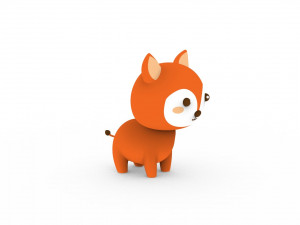 Cartoon Fox v001 Modelo 3D