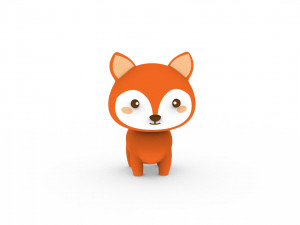 Cartoon Fox v001 Modelo 3D