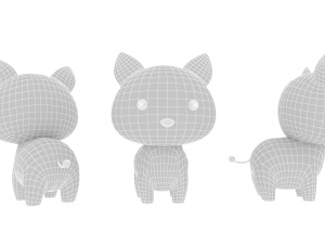 Cartoon Fox v001 Modelo 3D