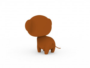 Cartoon Monkey v001 3D Model