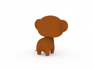 Cartoon Monkey v001 3D Model
