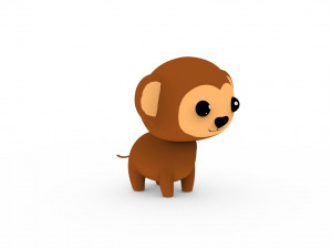 Cartoon Monkey v001 3D Model