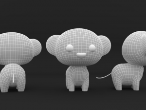 Cartoon Monkey v001 3D Model