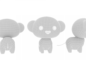 Cartoon Monkey v001 3D Model
