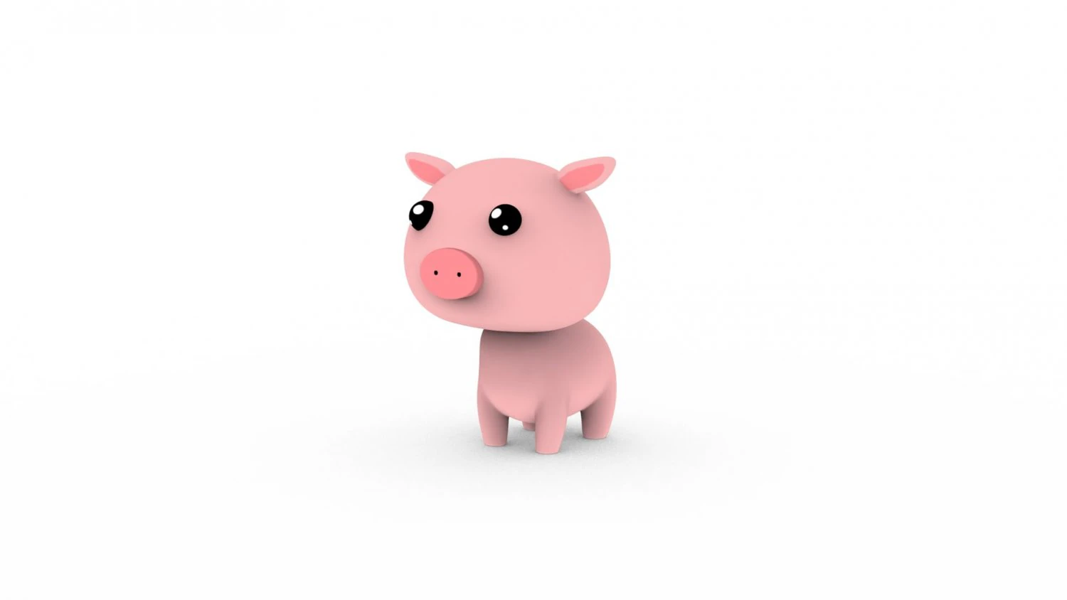 Cartoon Pig v001 3D Model .c4d .max .obj .3ds .fbx .stl .blend 